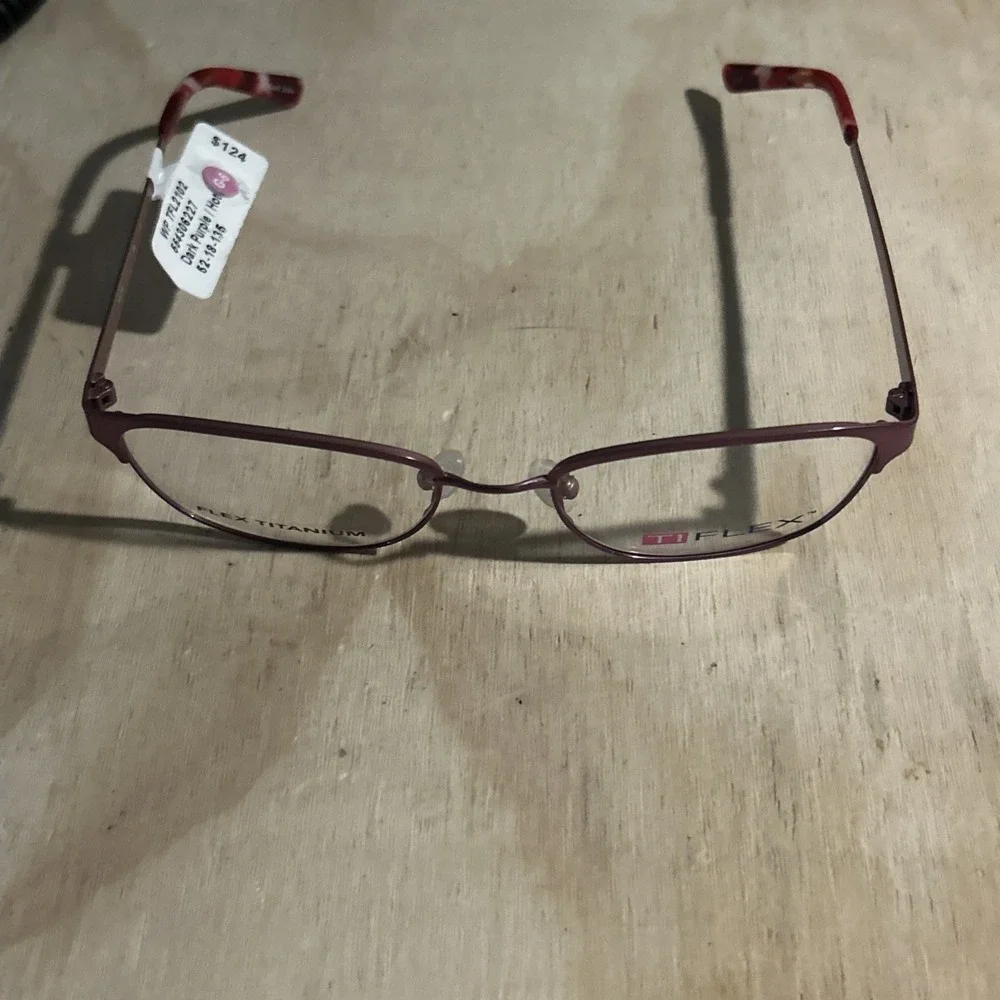 TIFLEX 2102 Flex Titanium 505 Dark Purple/ Hot Pink 52-18-135 NWT Frames Only